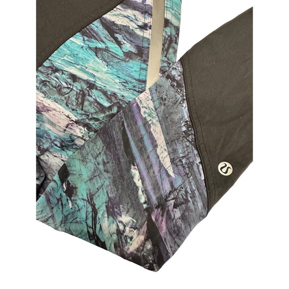 Lululemon Run to Reset Tight 25" Black Frozen Island Multi Size 4 - Picture 5 of 12